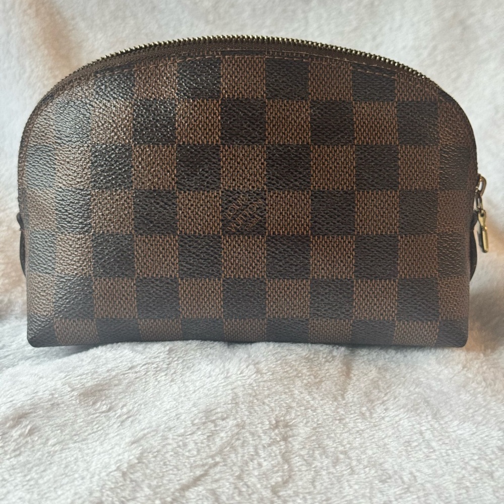 Authentic Louis Vuitton Damier Ebene Cosmetic Pouch - Preloved